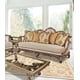 Luxury Pecan Silk Chenille Walnut Wood Sofa HD-90013 Classic Traditional