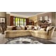 Homey Design HD-1621 Luxury Golden Beige Sectional Sofa Chair and Coffee Table Living Room Set 3Pcs