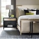 Pompeii Finish & Taupe Premium Fabric King Seigh Bed NITE IN SHINING ARMOR by Caracole 