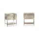 Soft Silver Leaf & Soft Silver Paint Nightstands Set 2Pcs SHINING STAR by Caracole 