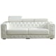 White Faux Leather Sofa Set 3Pcs Modern Cosmos Furniture Charlise