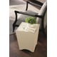 Polished Marble Top & Leather Wrapped Sides End Table ON THE ROCKS by Caracole 