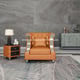 Glam Cognac Italian Leather MAYFAIR Sofa Set 3Pcs EUROPEAN FURNITURE Modern