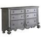 Gray Finish Wood Queen Bedroom Set 6Pcs w/Chest Transitional Cosmos Furniture Adriana