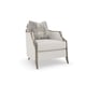 Light Gray Herringbone Performance Fabric Accent Chair X FACTOR by Caracole 