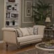 Luxury Silk Chenille Sofa Carved Wood Benneti's Milerige Classic Traditional