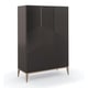 Dark Chocolate Finish Metal Base in Champagne Chest OUT OF LINE by Caracole 