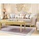 Luxury Metallic Gold Finish Sofa Set 3Pcs Modern Homey Design HD-710