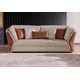 Italian Leather Sand Beige-Cognac Sofa Set 5Pcs VOGUE  EUROPEAN FURNITURE Modern