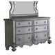 Gray Finish Wood Queen Bedroom Set 5Pcs Transitional Cosmos Furniture Adriana