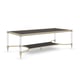 Charred Bark & Whisper of Gold Finish Coffee Table CHECK MATE by Caracole 