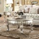 Belle Silver Coffee Table Set 3Pcs Carved Wood Homey Design HD-1560 Traditional 