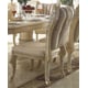 Luxury Cream Pearl Wood Oval Dining Table Traditional Homey Design HD-5800 