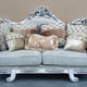 Homey Design HD-272 Traditional Silver Living Room Sofa and Loveseat Set 2Pcs