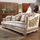 Luxury Metallic Bright Gold & Tan Sofa Traditional Homey Design HD-814