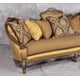 Luxury Silk Chenille Sofa Carved Wood Benetti's Milania Classic Traditional