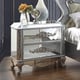 Luna Silver & Mirror King Bedroom Set 5 Pcs Traditional Homey Design HD-6036