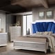 Silver Finish Wood King Bedroom Set 6Pcs w/Chest Modern Cosmos Furniture Alia