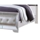 White Finish Wood Queen Panel Bed Contemporary Cosmos Furniture Gloria