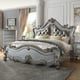 Traditional Luna Silver Eastern King Bedroom Set 4Pcs Homey Design HD-999