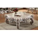 Homey Design HD-272 Silver Finish Hand Carved Wood Living Room Set 4Pcs Classic