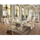 Luxury Belle Silver Dining Room Set 9Pcs Traditional Homey Design HD-8022 