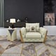 Off White Italian Leather CASTELLO Sofa Set 3Pcs EUROPEAN FURNITURE Contemporary