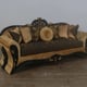 Royal Luxury Black & Gold Damask EMPERADOR Sofa Set 2Pcs EUROPEAN FURNITURE 