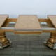 Luxury Antique Brown & Ebony EMPERADOR Dining Table Set 11Pcs EUROPEAN FURNITURE 