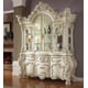 Luxury Glossy White China Carved Wood Traditional Homey Design HD-8089