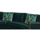 Semicircular Sectional Sofa Green w/ Gold Finish Modern Cosmos Furniture Marco