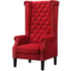 Red Velvet Accent Chair Transitional Style Cosmos Furniture Bollywood