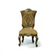 Benetti's Firenza Luxury Walnut Wood Frame Dining Side Chair Set 2Pcs 