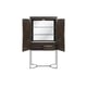 Sepia & Smoked Stainless Paint Bar Cabinet LA MODA BAR CABINET by Caracole 