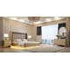 Glam Belle Silver & Gold CAL King Bedroom Set 3Pcs Contemporary Homey Design HD-925