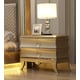 Glam Belle Silver & Gold CAL King Bedroom Set 5Pcs Contemporary Homey Design HD-925