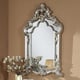 Antique Silver Finish Console Table & Mirror Traditional Homey Design HD-8908S