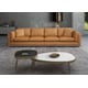 Cognac Italian Leather PICASSO Mansion Sofa EUROPEAN FURNITURE Contemporary