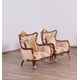 Luxury Antique Walnut & Gold VERONICA Chair EUROPEAN FURNITURE Traditional