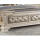 Off-White Finish Wood Queen Panel Bed Traditional Cosmos Furniture Victoria