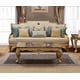Gold & Light Beige Sofa Set 2Pcs Traditional Cosmos Furniture Majestic