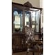 Homey Design HD-8006 Traditional Victorian Dark Brown Carved Wood Dining Room China Cabinet 