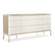 Taupe Paint & Silver Swirl Mahogany Finish Dresser DREAMY by Caracole 