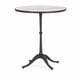 Chocolate Bronze & Castle Grey Stone Top End Table AROUND THE CIRCLE by Caracole 