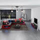 BLACK RED Italian Leather Sectional Sofa LIGHTSABER EUROPEAN FURNITURE Modern
