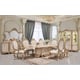 Traditional Gold & Cream Solid Wood Buffet & Mirror Homey Design HD-9102