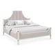 Dove Gray Performance Velvet Queen Bed  Set 5Pcs TO POST OR NOT TO POST-KING / DUAL IMPRESSIONS by Caracole 