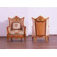 Luxury Sand & Gold Wood Trim MODIGLIANI III Chair EUROPEAN FURNITURE Traditional