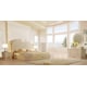 Glossy White Diamond King Bedroom Set 6Pcs Contemporary Homey Design HD-914