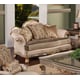 Silver Gold Wood Luxury Silk Chenille Loveseat HD-90015 Classic Traditional